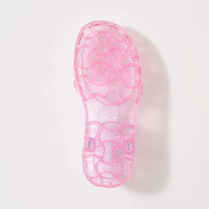 Clear Lame Bi-Color Rubber Sandals,Yellow, medium image number 11