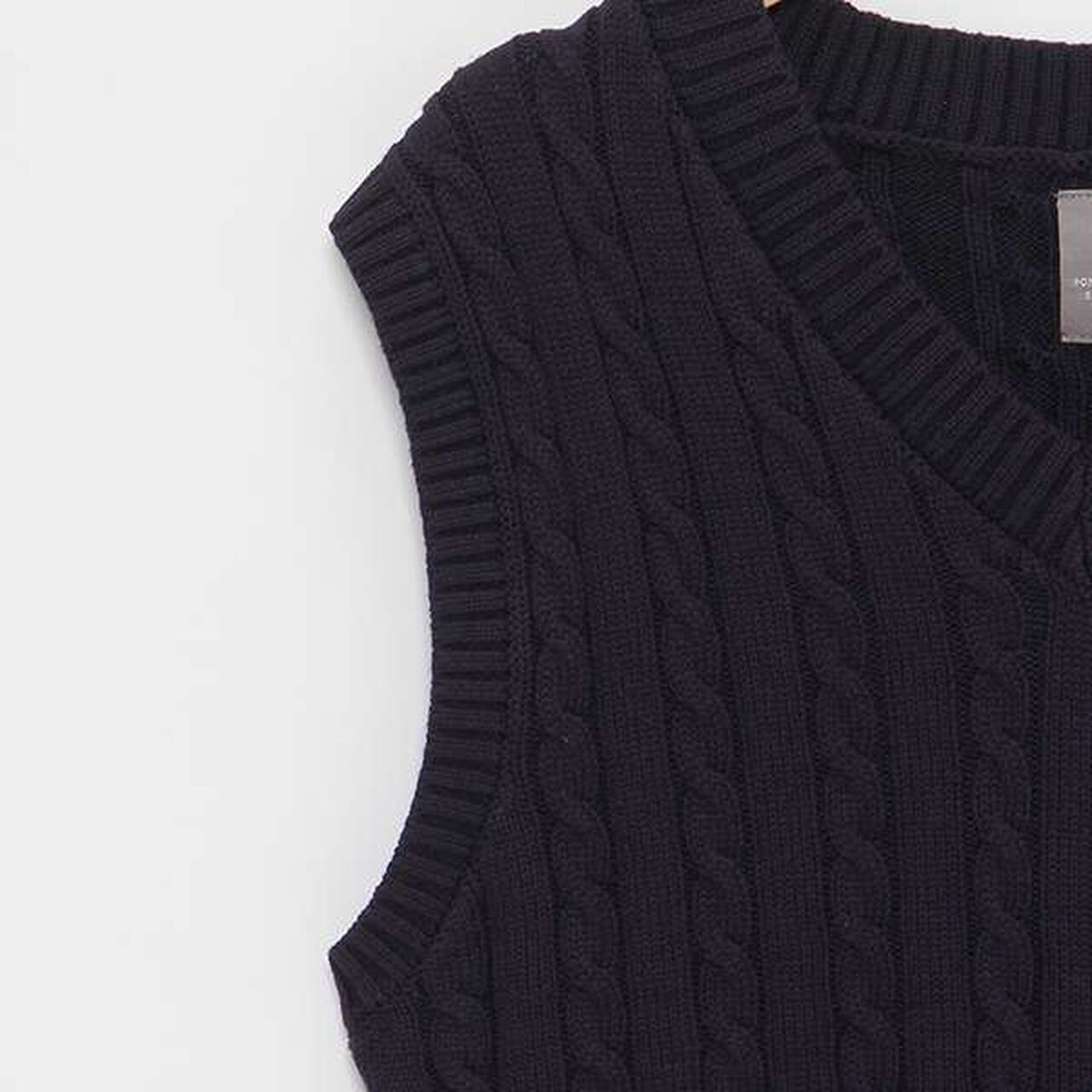 Cotton Vest,Navy, large image number 3