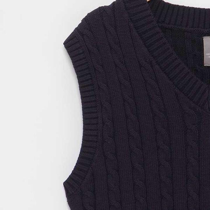 Cotton Vest,Navy, medium image number 3