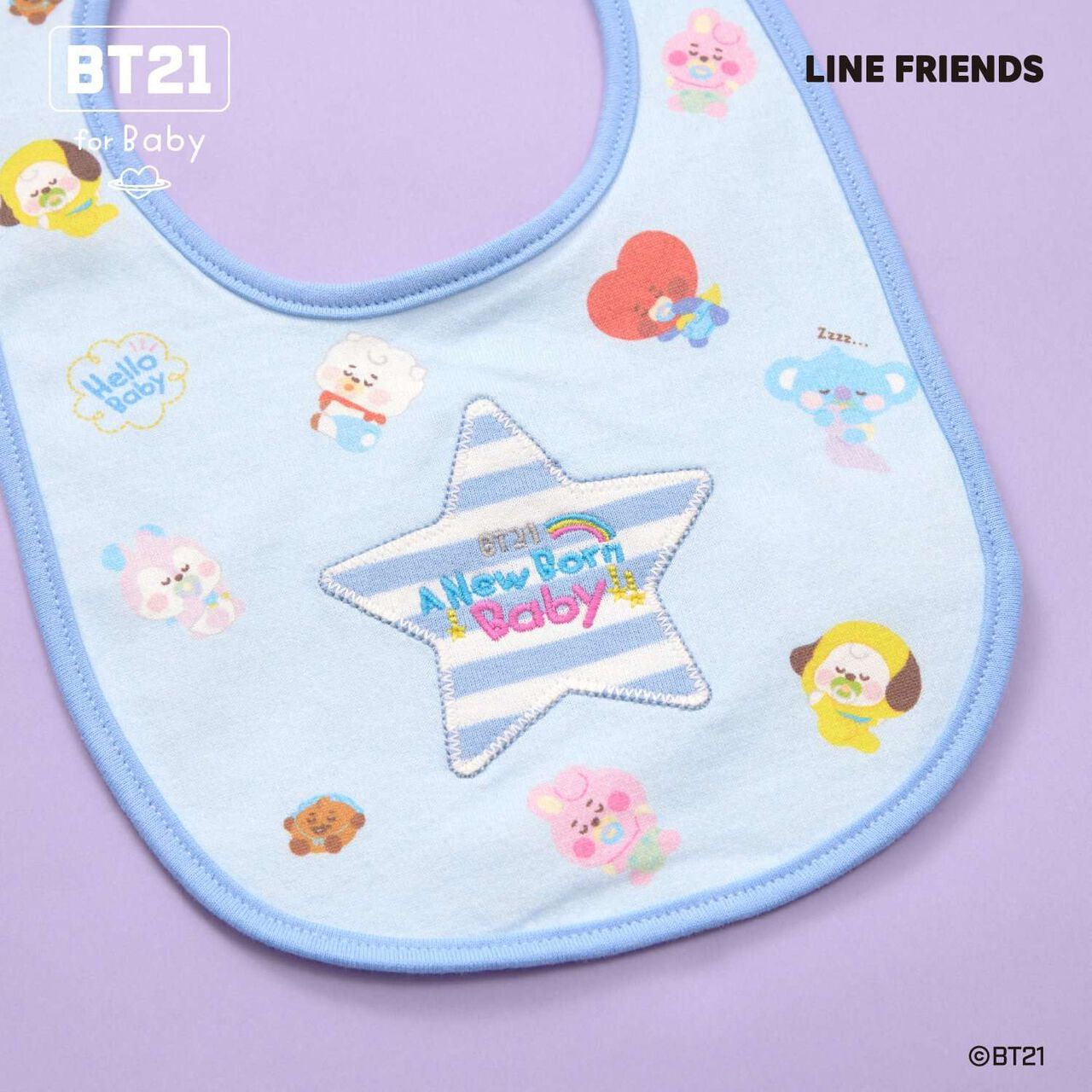 [BT21] All-Over Pattern Bib,Sax blue, large image number 4