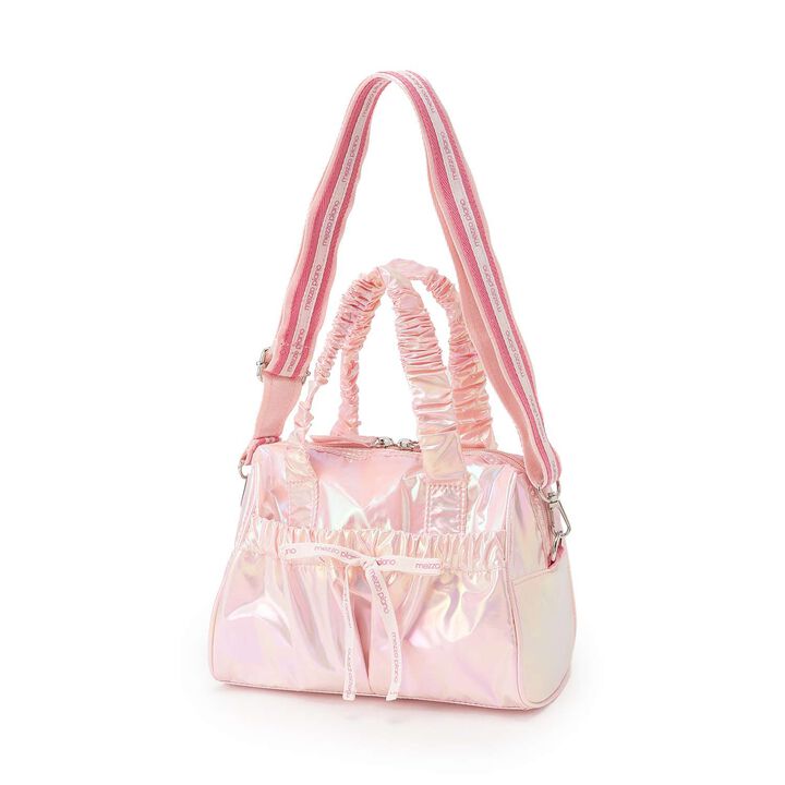 Logo Ribbon 2WAY Boston Bag,Light pink, medium image number 0