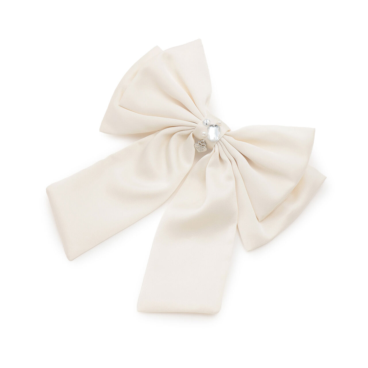 Big Ribbon Barrette♪,Ivory, large image number 5