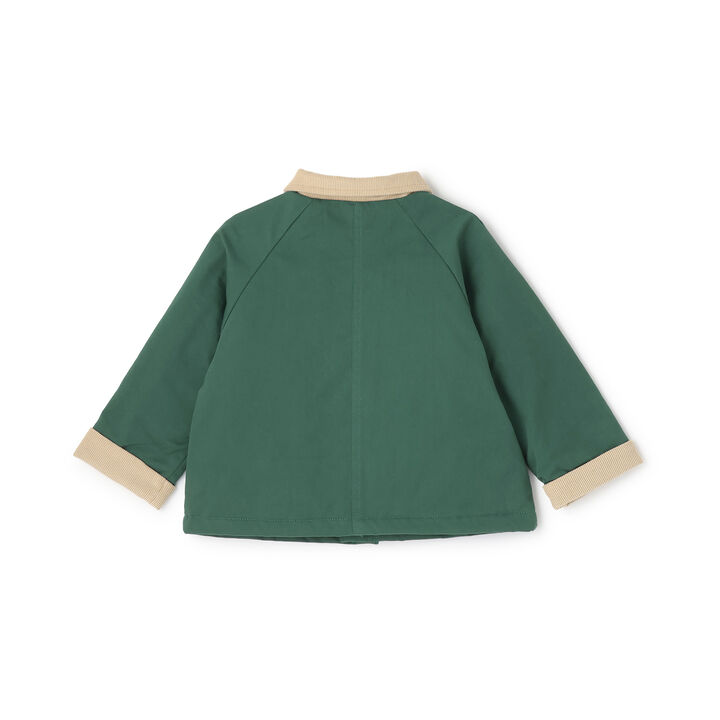 Padded Twill Duster Coat,Green, medium image number 8