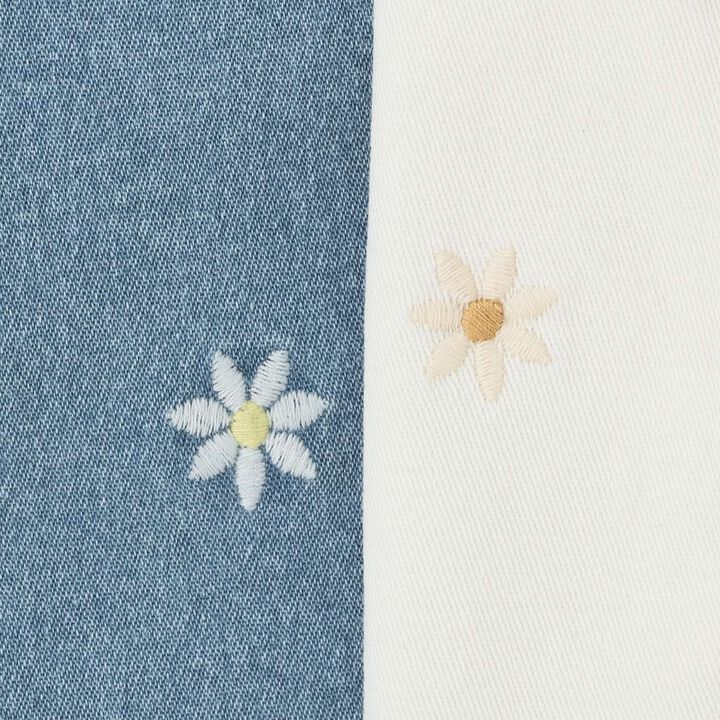 Flower Embroidery Jumper Skirt,Pearl white, medium image number 8