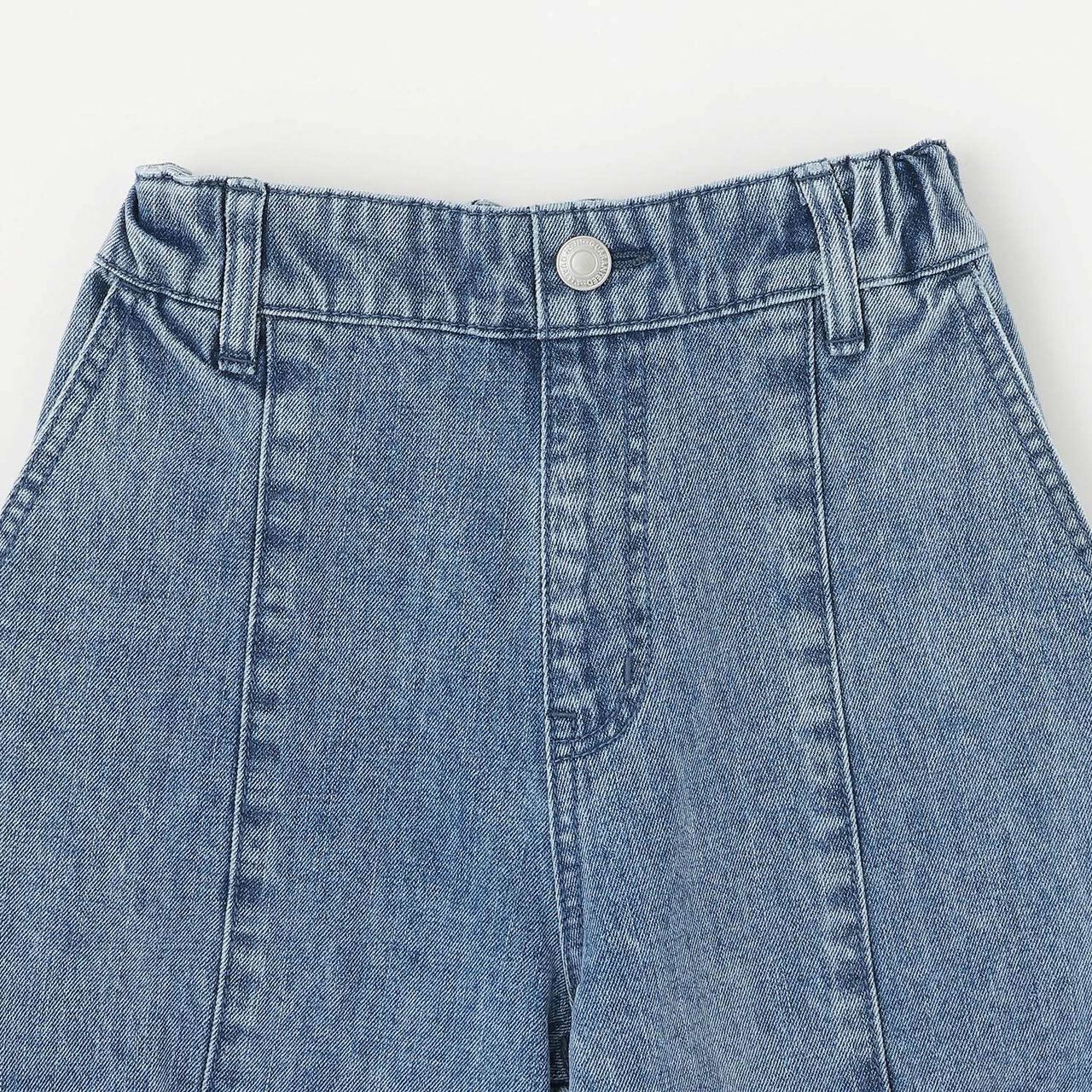 Denim Slit Wide Pants,Blue, large image number 12