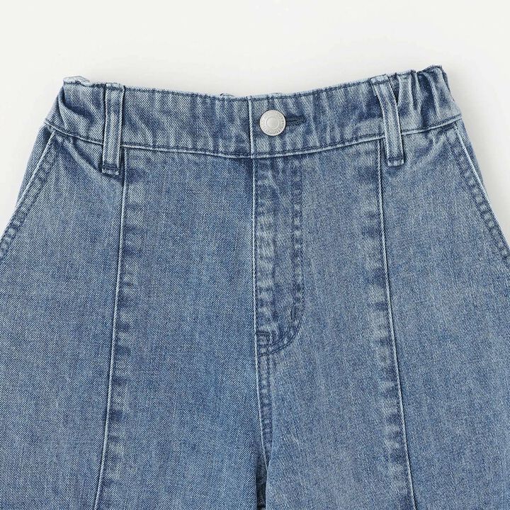 Denim Slit Wide Pants,Blue, medium image number 12