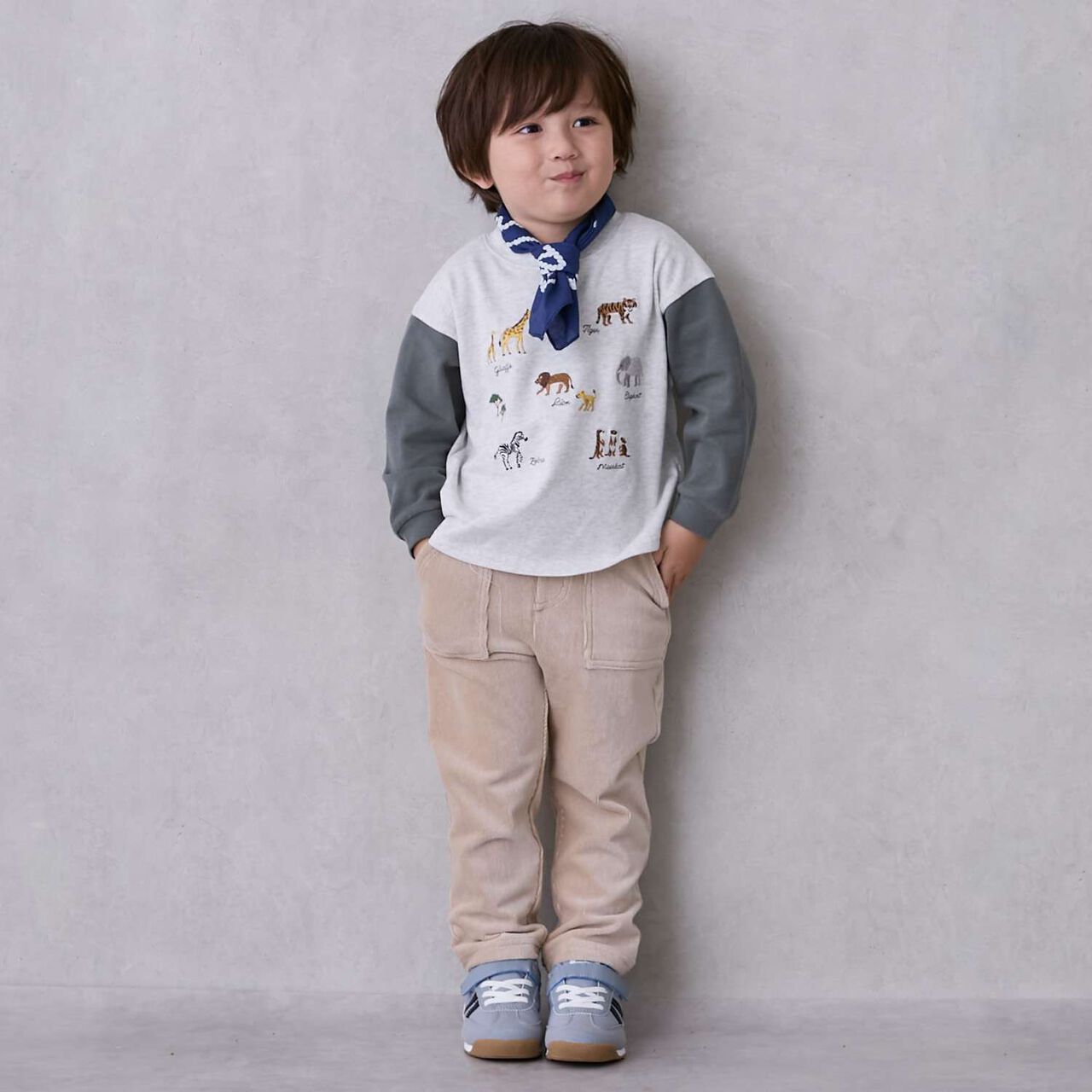 Animal Embroidery Long-Sleeve T-Shirt,Cream, large image number 2