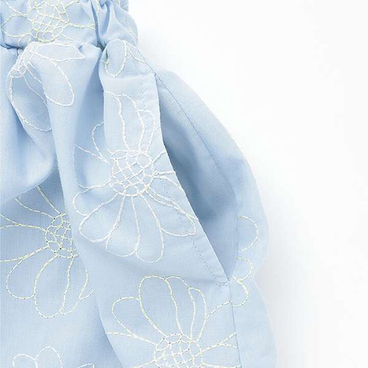 [Link] Flower Embroidery Skirt,Black, medium image number 3