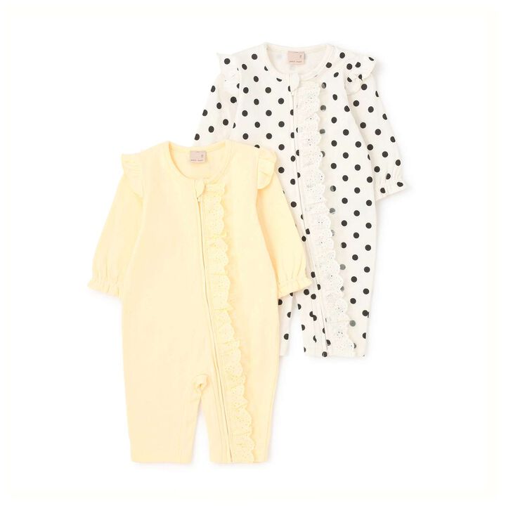 Lace Frill Coverall,Yellow, medium image number 6