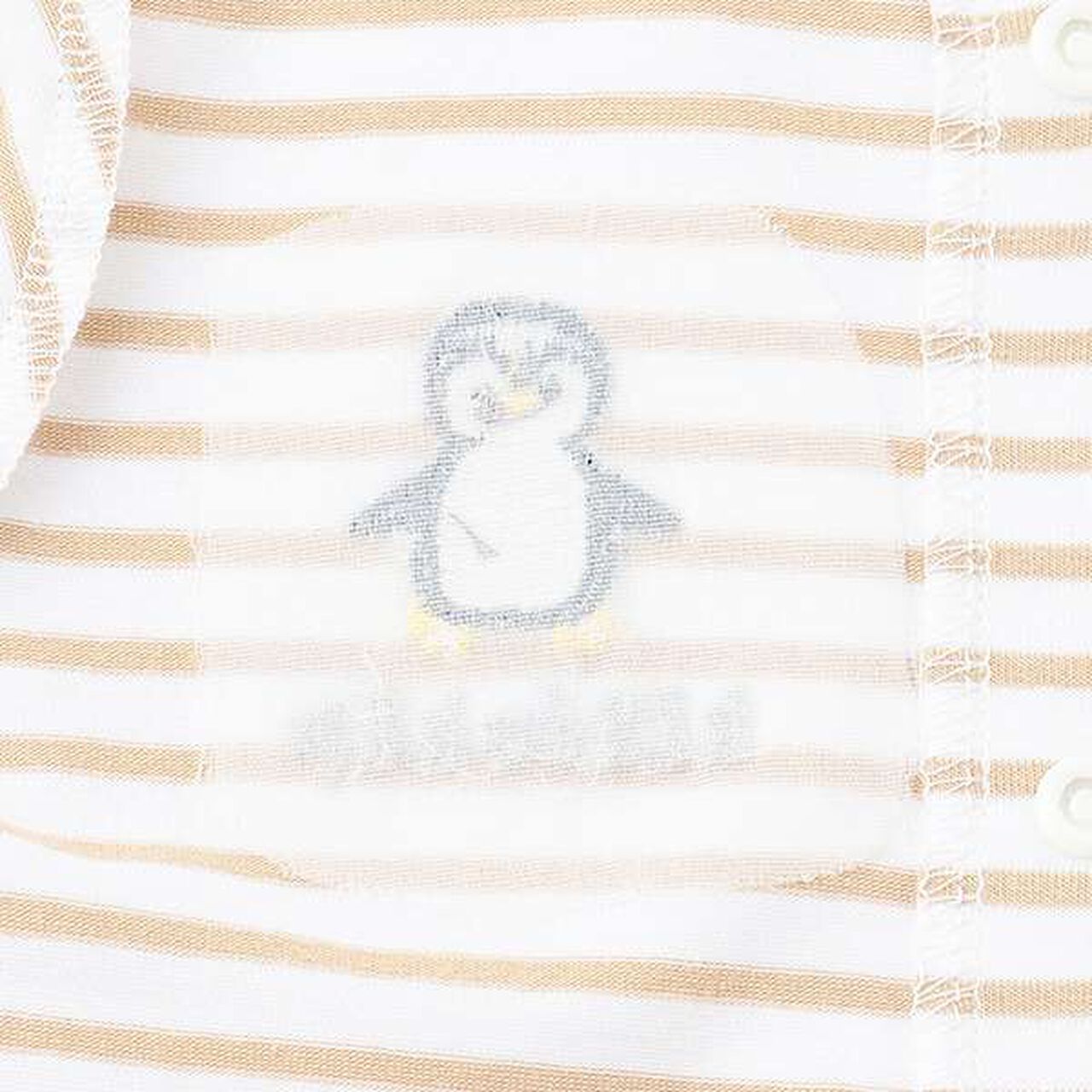 Animal Stripe Long-Sleeve 2-Way All-in-One,Mustard, large image number 3
