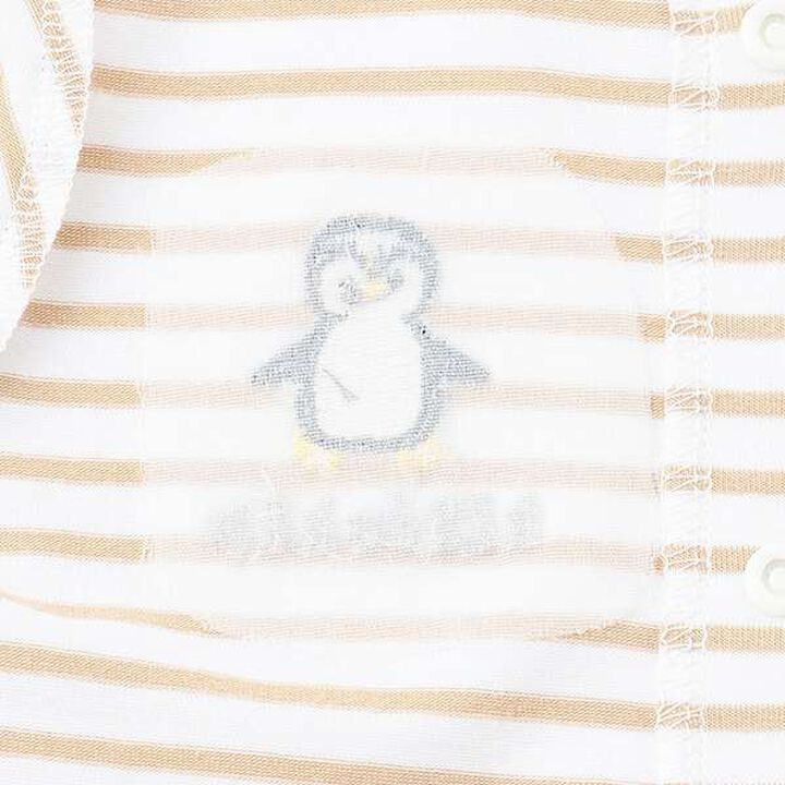 Animal Stripe Long-Sleeve 2-Way All-in-One,Mustard, medium image number 3