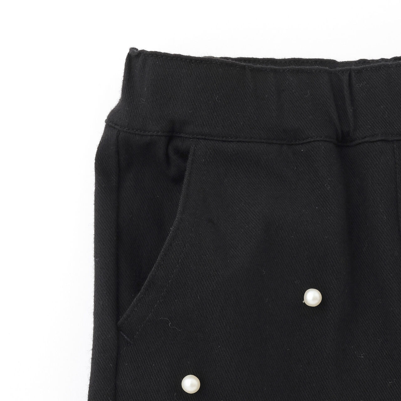 Pearl-Embellished Cut Pants,Blue, large image number 8