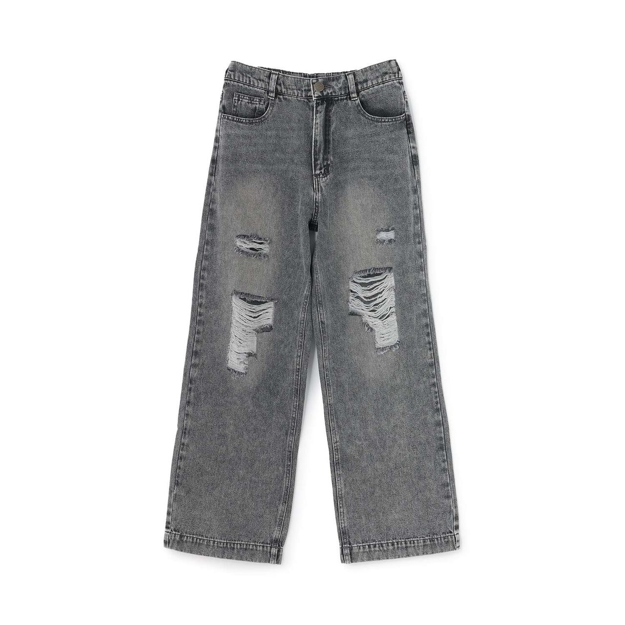 [LTXC] Distressed Denim Wide Pants,Sax blue, large image number 12