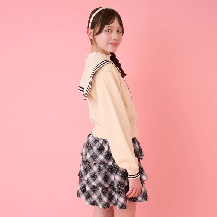 Sailor Cardigan & High Neck T-Shirt Set,Ivory, medium image number 18