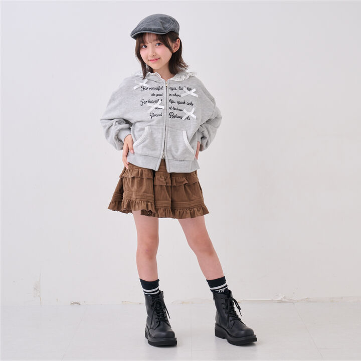 Lace Point Hoodie,Medium gray, medium image number 2