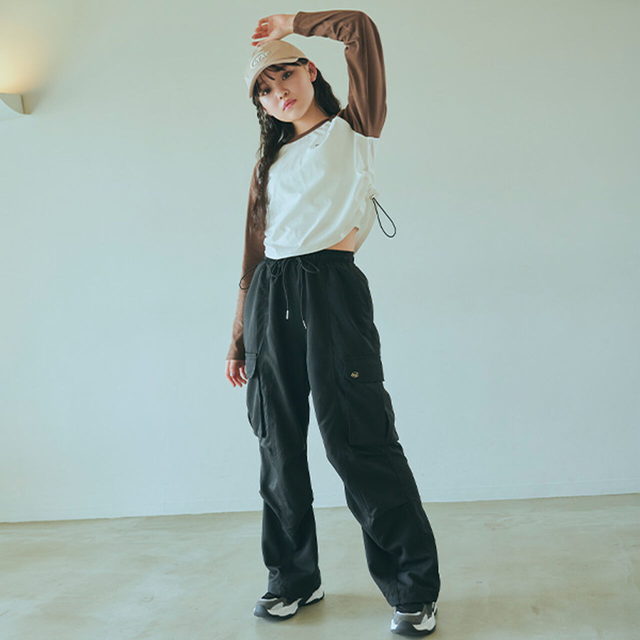 LTXC - Drawstring Cargo Pants,Ivory, large image number 1