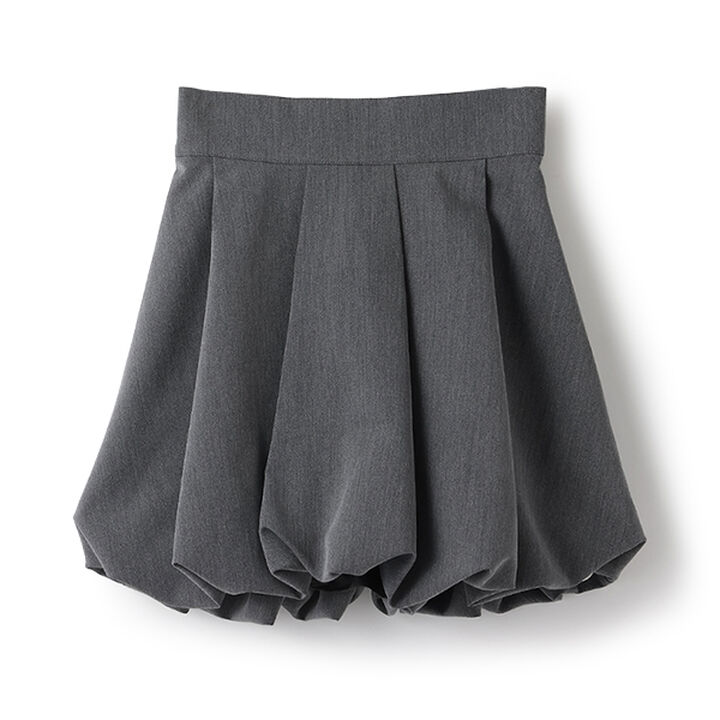 Balloon Tuck Skirt with Shorts,Gray, medium image number 2