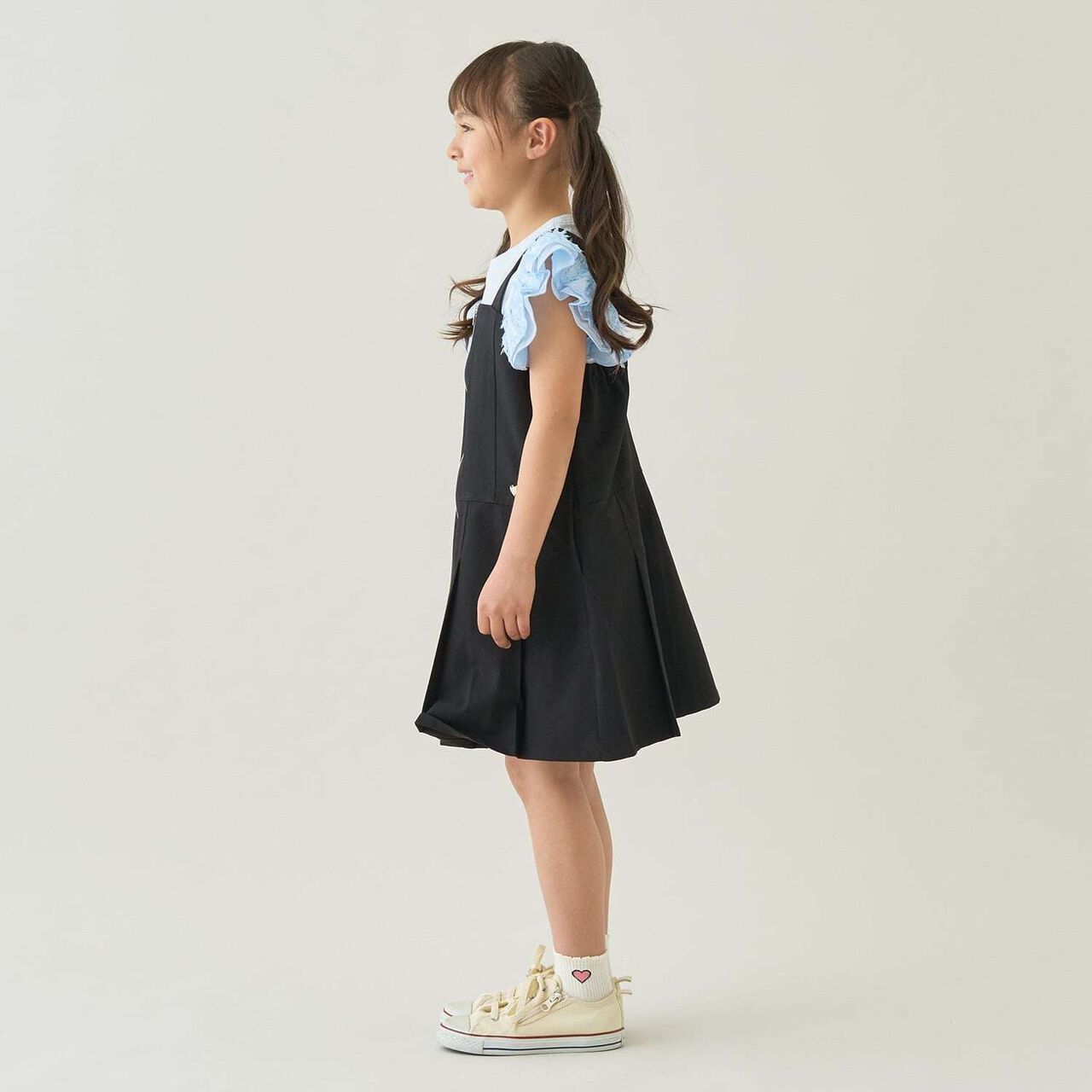 [Easy Change] Pleated One-Piece Dress for Girls [Kids] [Children's Clothing],Beige, large image number 18