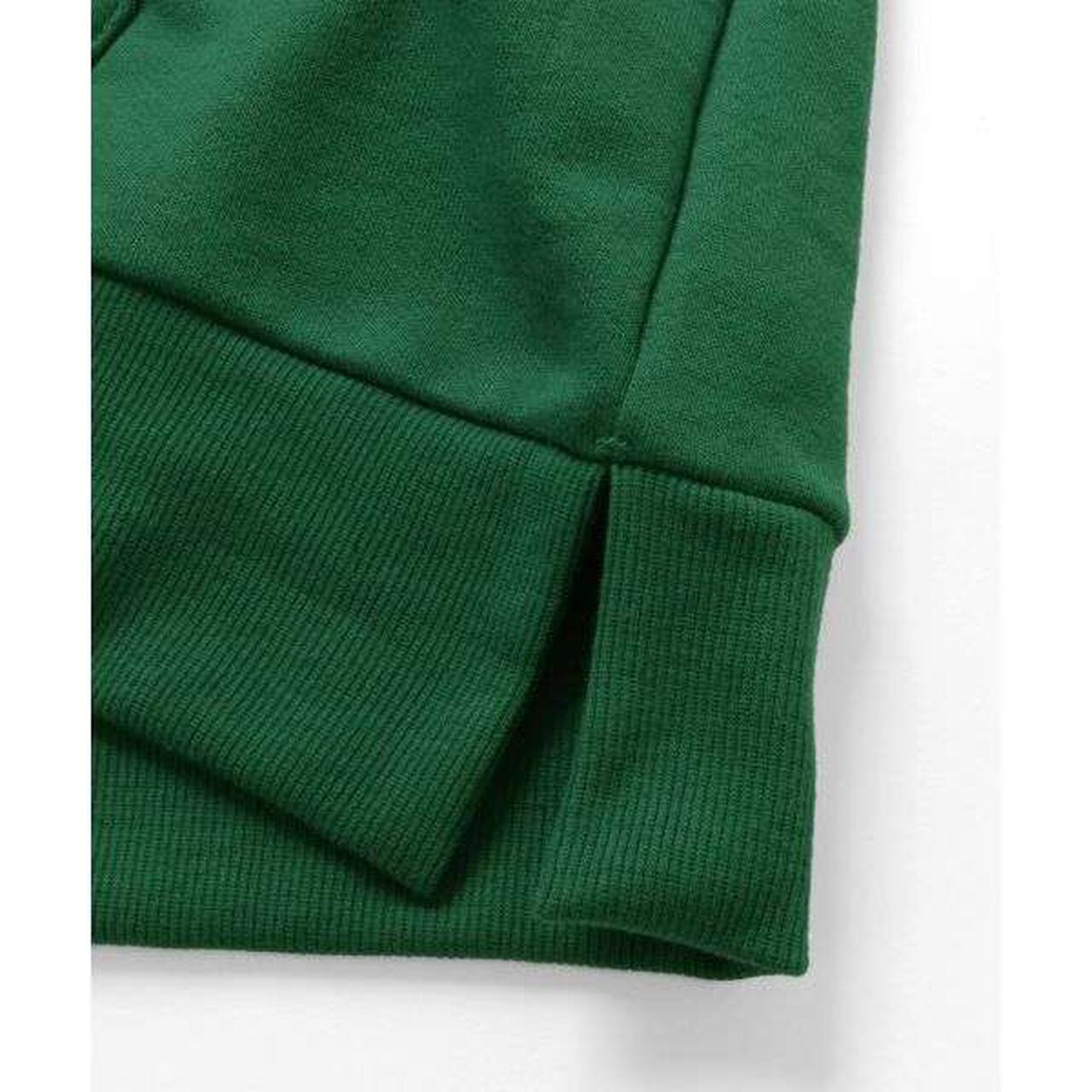 Front Logo Print Layered Style Big Parka,Green, large image number 3