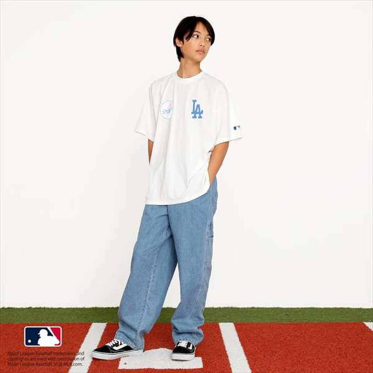 [MLB] Team Logo Print Short Sleeve T-Shirt,Milky white, large image number 12