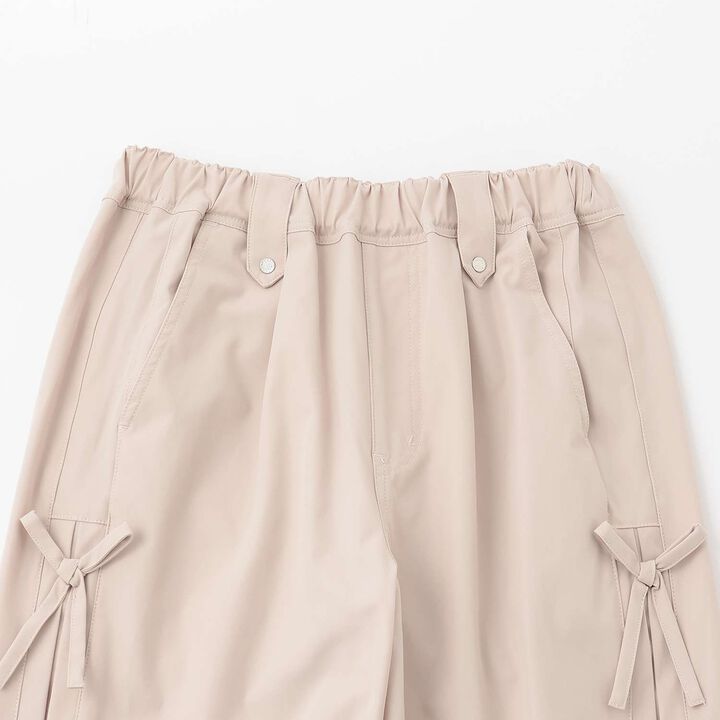 Quick-Dry Side Ribbon Parachute Pants,Black, medium image number 2