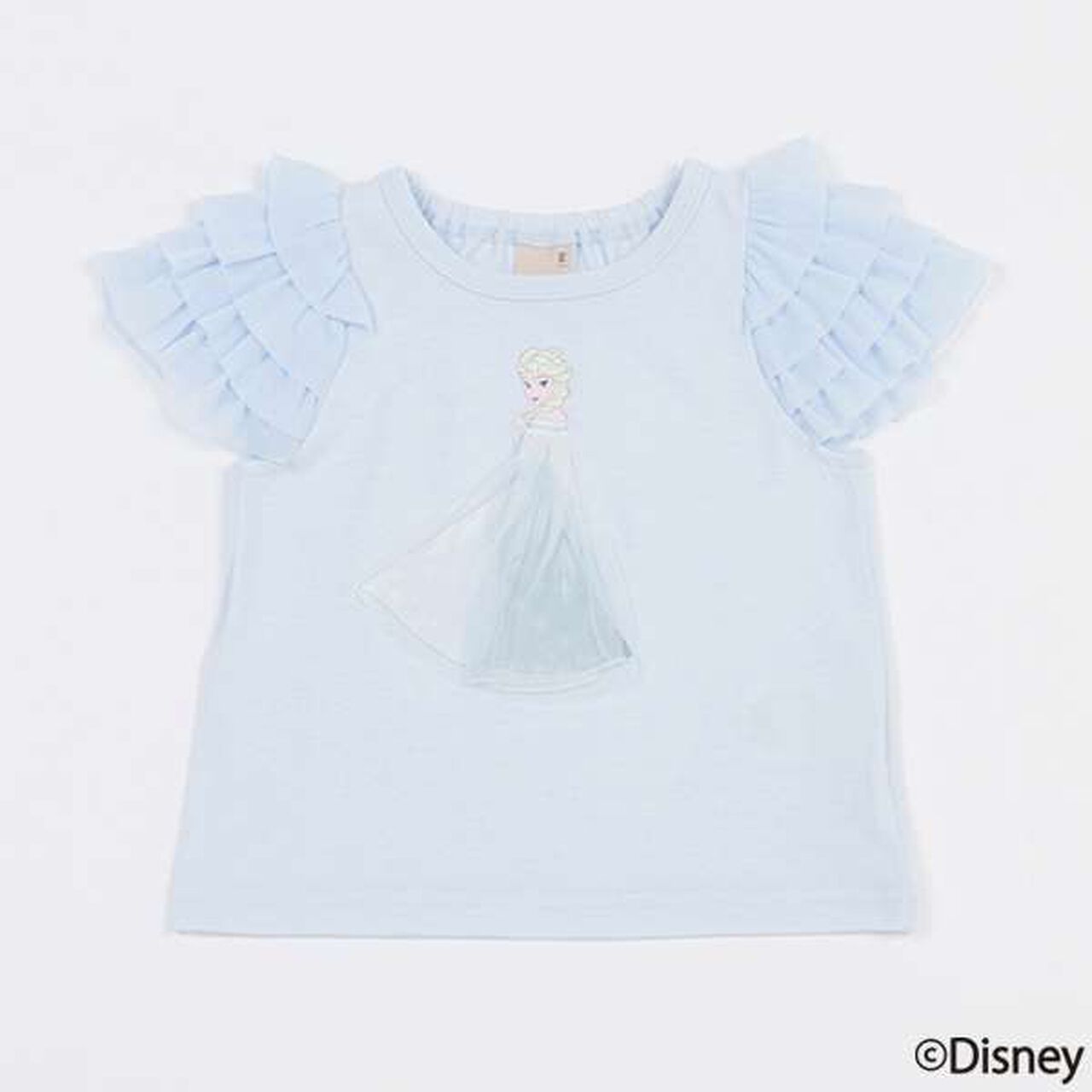 [Disney] Tulle Sleeve Graphic T-Shirt,Light blue, large image number 17