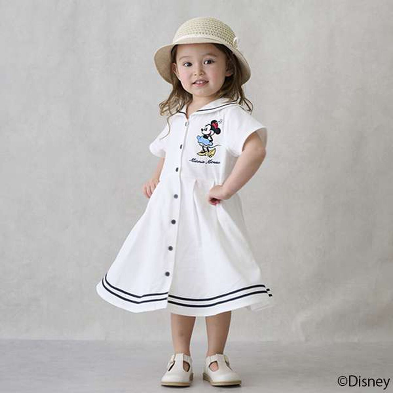 [Disney] Sailor One-Piece Dress,Light blue, large image number 1