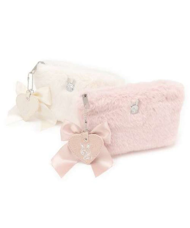 Berie-chan Fluffy Charm Pouch,Ivory, medium image number 5