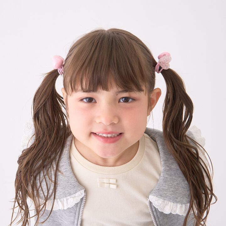 [Lycee Mine Ballet Series] Lame Heart Hair Tie 2P Set,Lavender, medium image number 9