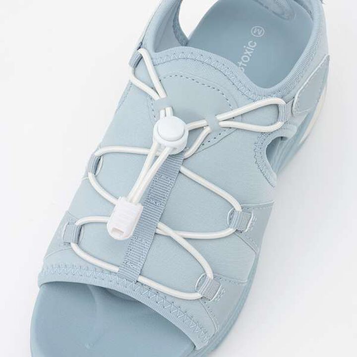 Drawstring Platform Sandals,Sax blue, medium image number 5