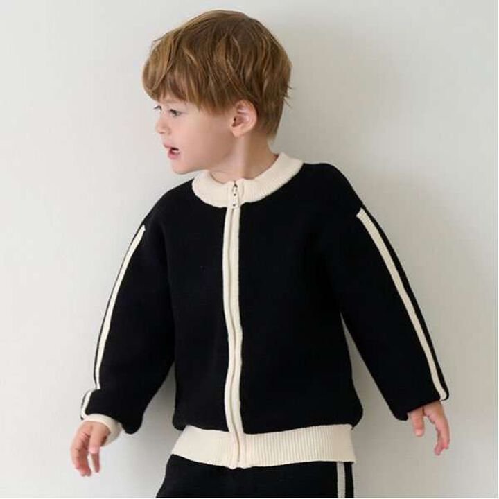 Knit Track Jacket,Beige, medium image number 1