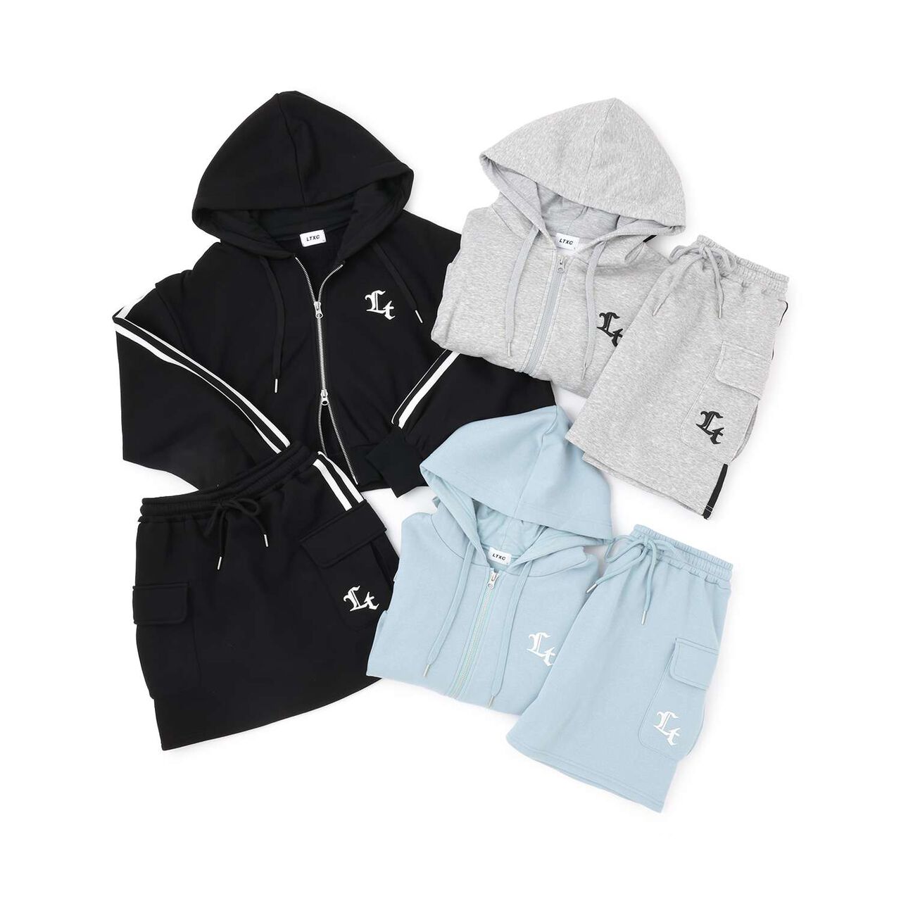 [LTXC/Shaggy Lining] Zip Parka Outfit Set,Top gray, large image number 7