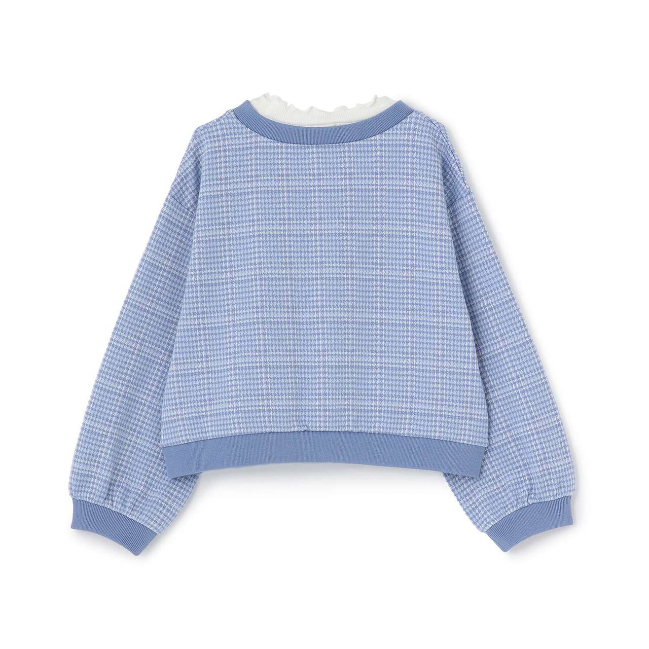 [Popular Item Restocked] [Not Available at Physical Stores] Cut Jacquard Check Layered Style Pullover,Black, large image number 1