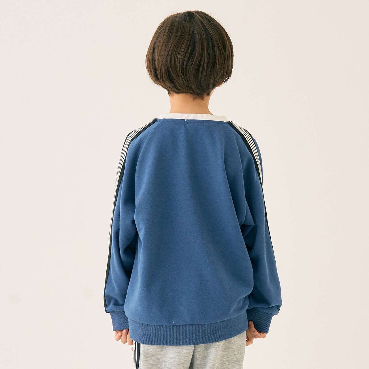 Sleeve Line Sweatshirt [Coordinatable Setup],Black, large image number 11