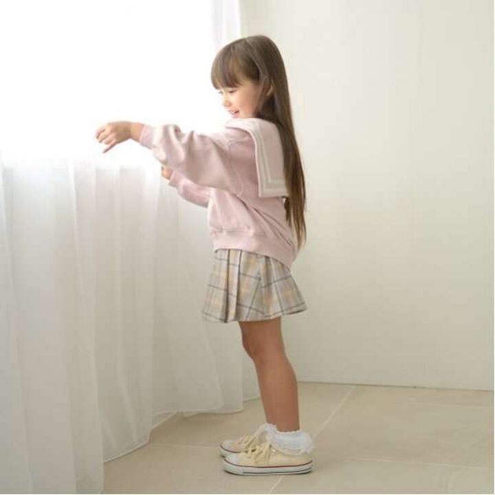 Tuck Pleated Skirt-Pants,Light gray, medium image number 8