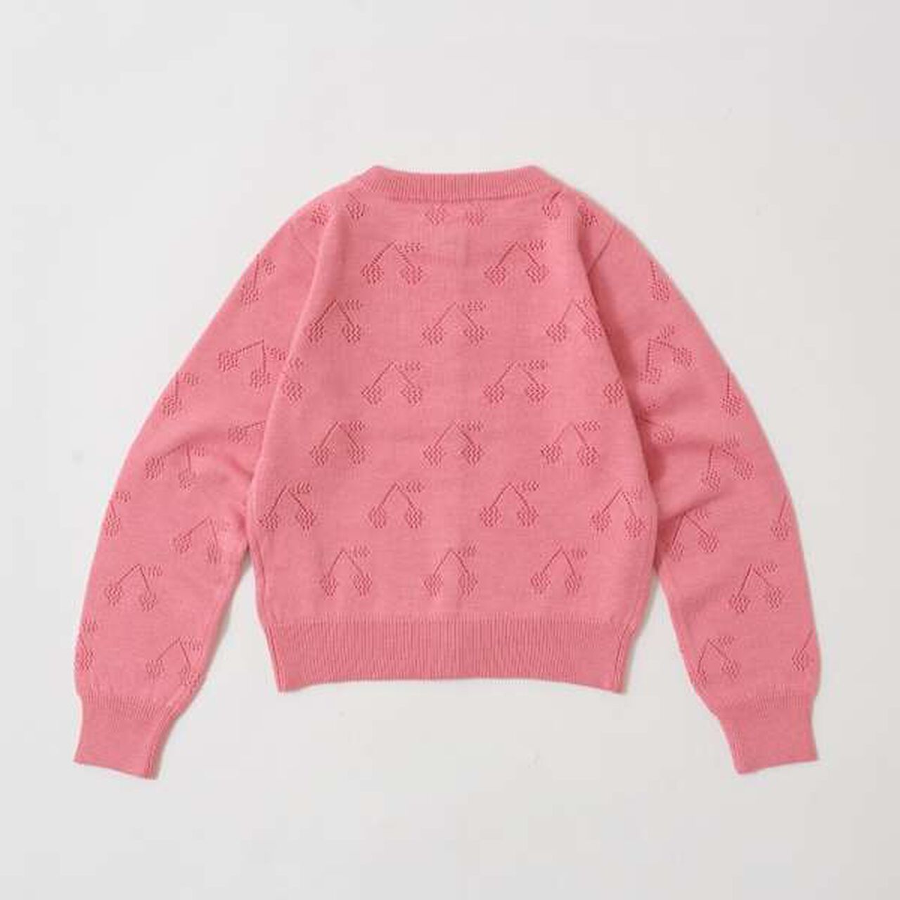 Cherry Pattern Knit Cardigan,Navy, large image number 11