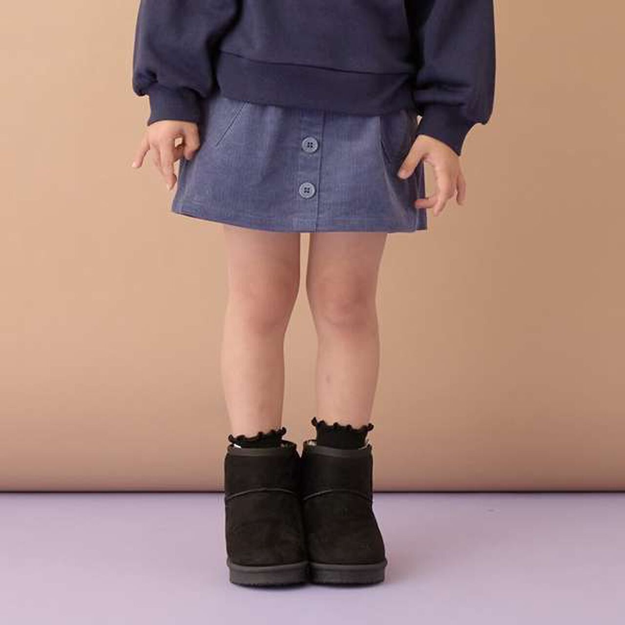 Heart Pocket Corduroy Skirt Pants,Moss green, large image number 24