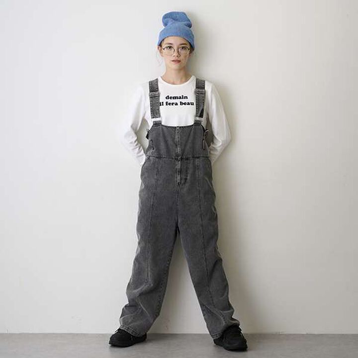 [AMI] High Waist Overalls,Black, medium image number 0