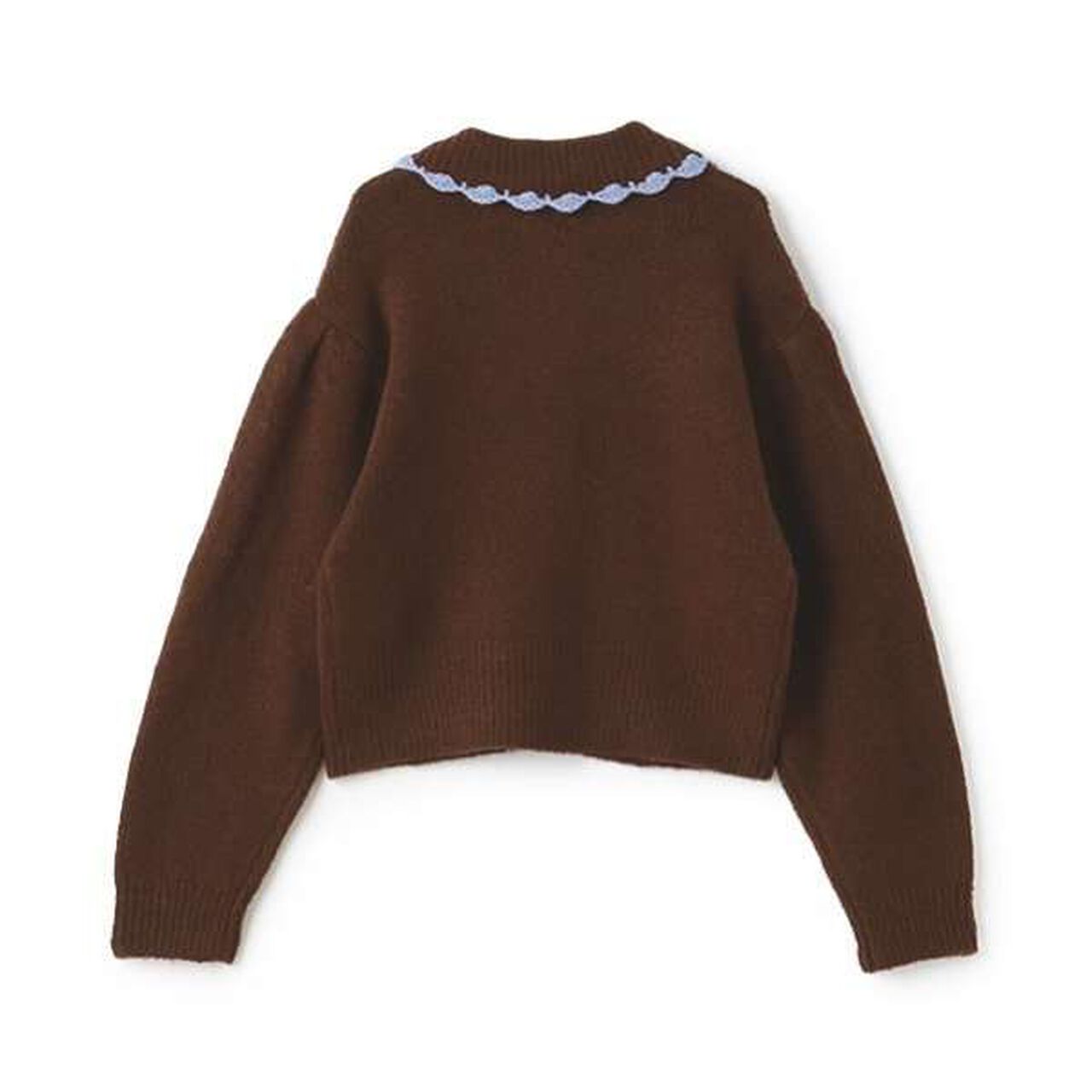 [Link] Collar Knit Cardigan,Charcoal gray, large image number 13