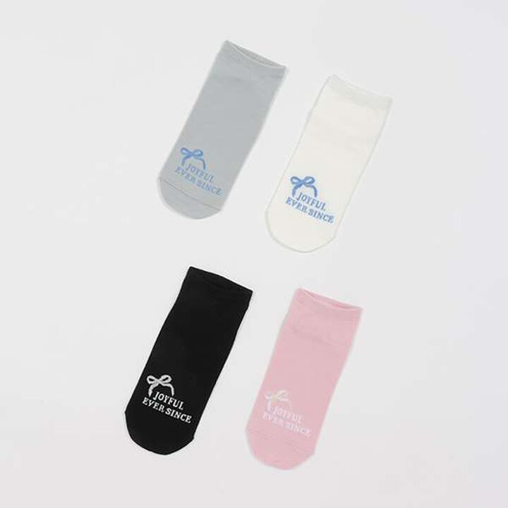 Logo Ribbon Sneaker Socks,Off white, medium image number 4