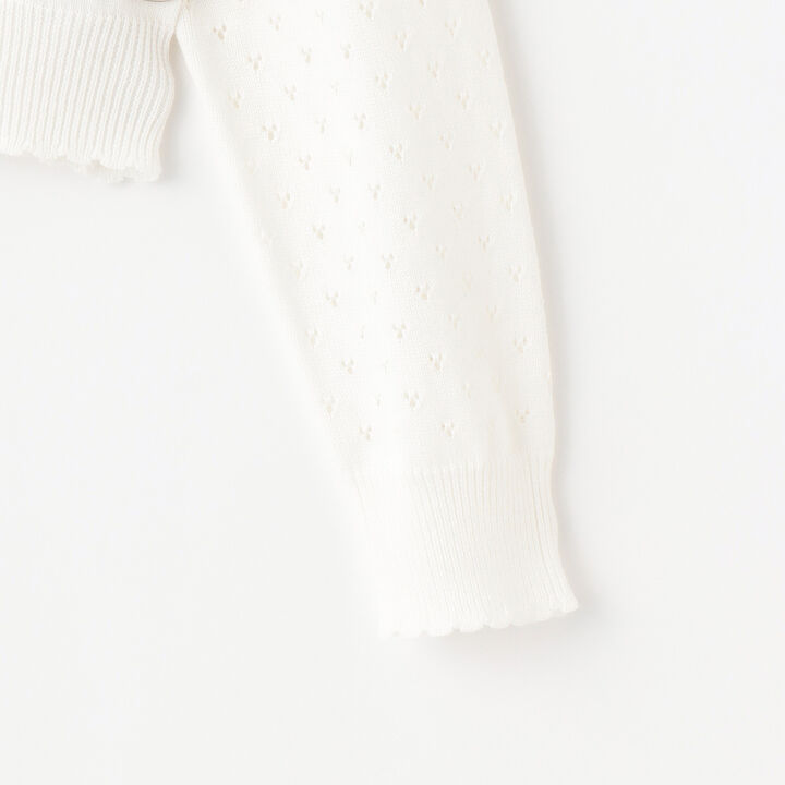 Strawberry & Cherry Motif Cardigan,Off white, medium image number 4