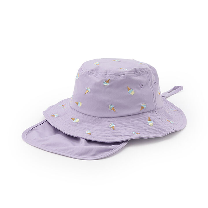 [Heat-Resistant] Embroidered Bucket Hat,Lavender, medium image number 21