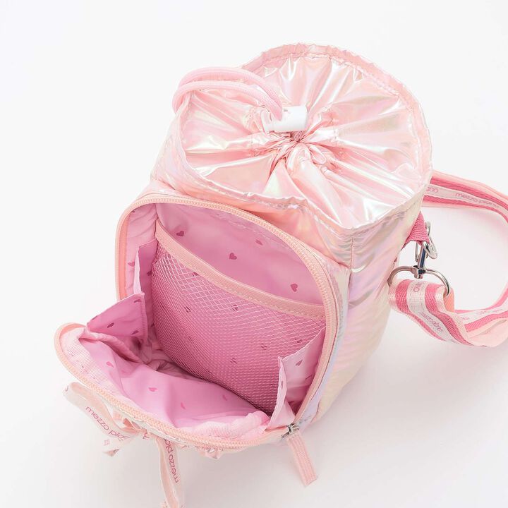 Logo Ribbon Shoulder Bag with Pet Bottle Holder,Pearl white, medium image number 7