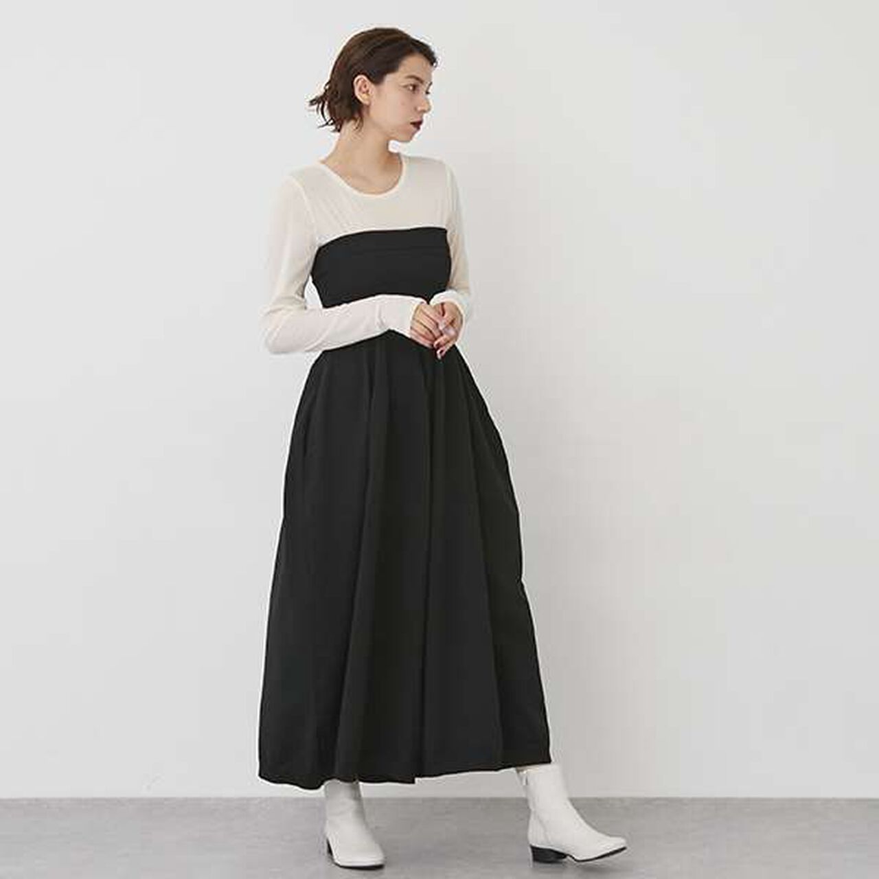 [LADIES] Loose Fit 2 WAY Bear Top Pants,Black, large image number 9