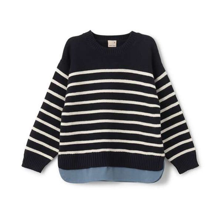 Washable Striped Knit,Light green, medium image number 19