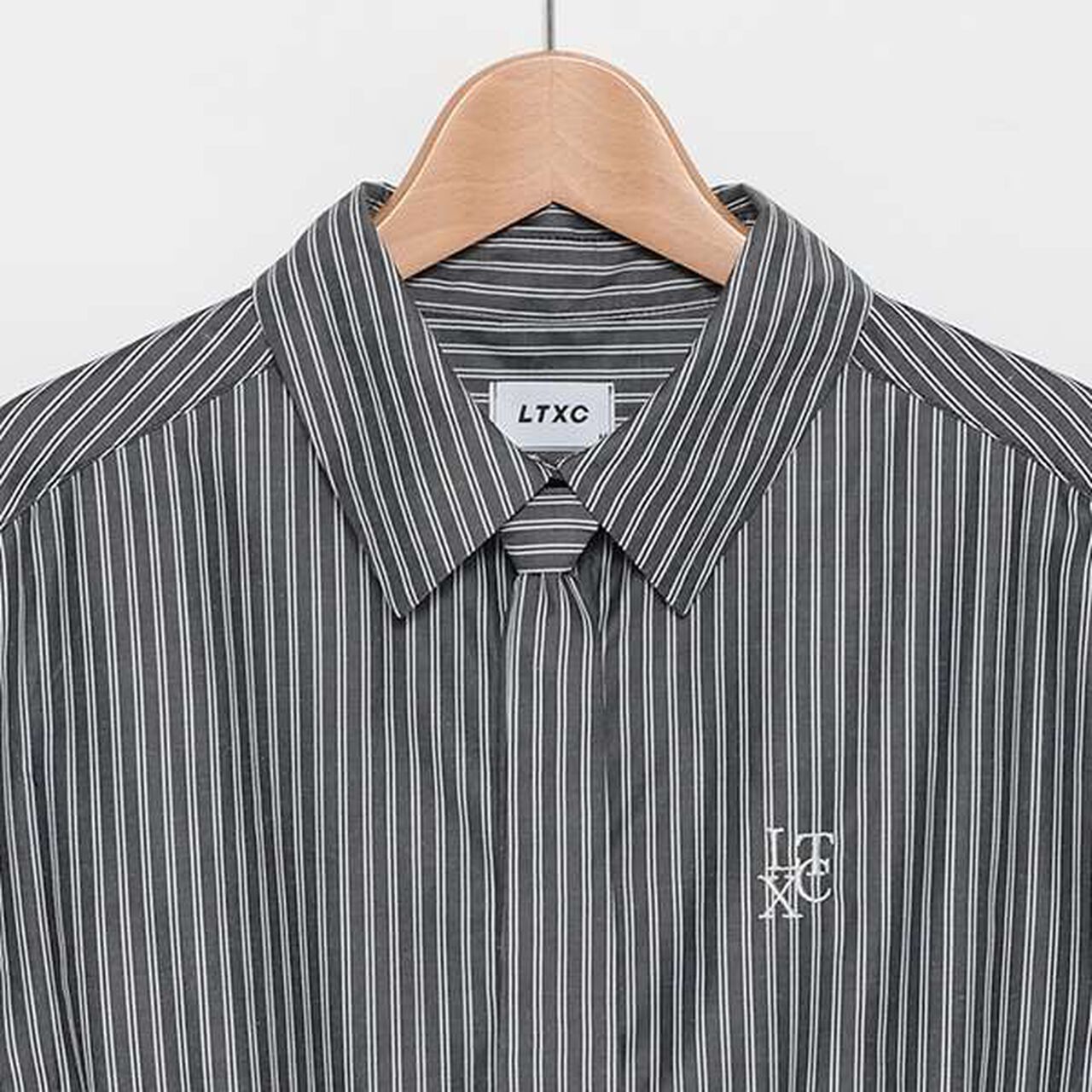 LTXC - Shirt One-Piece Dress with Tie,Black, large image number 8