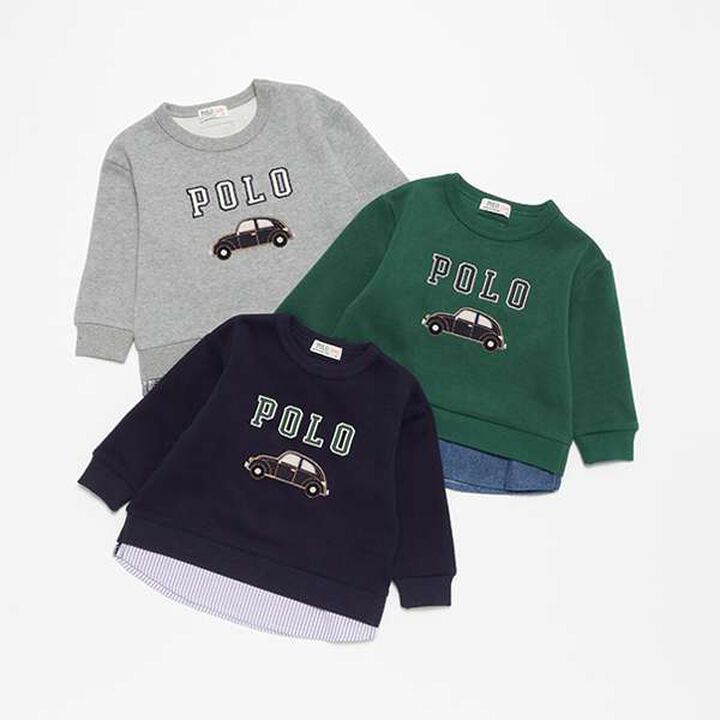 Polo Appliqué Long Sleeve T-Shirt,Top gray, medium image number 6