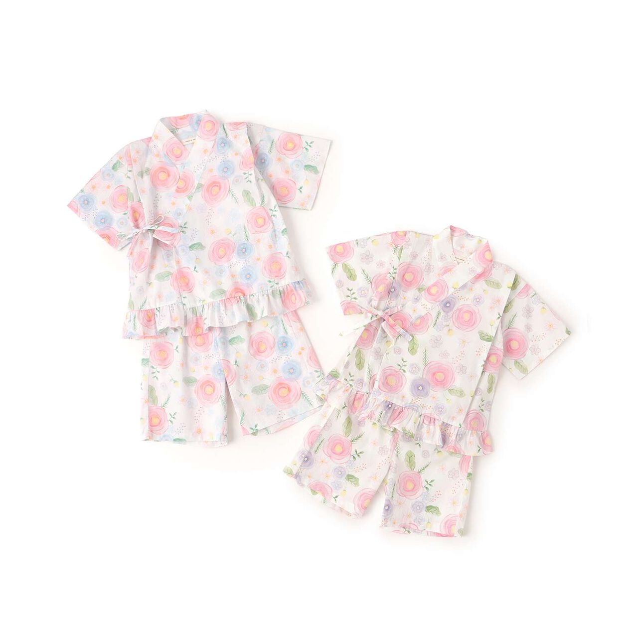 花卉圖案甚平服套裝,薰衣草紫, large image number 12