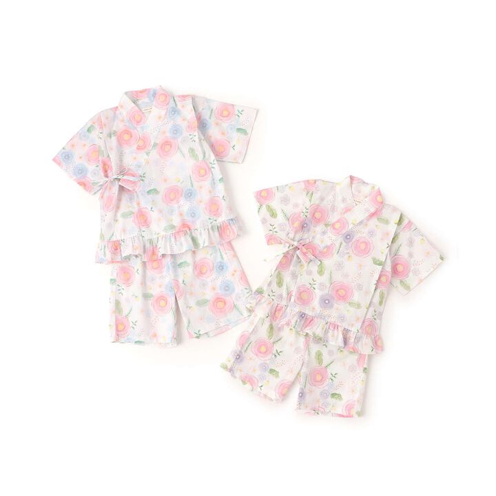 花卉圖案甚平服套裝,薰衣草紫, medium image number 12