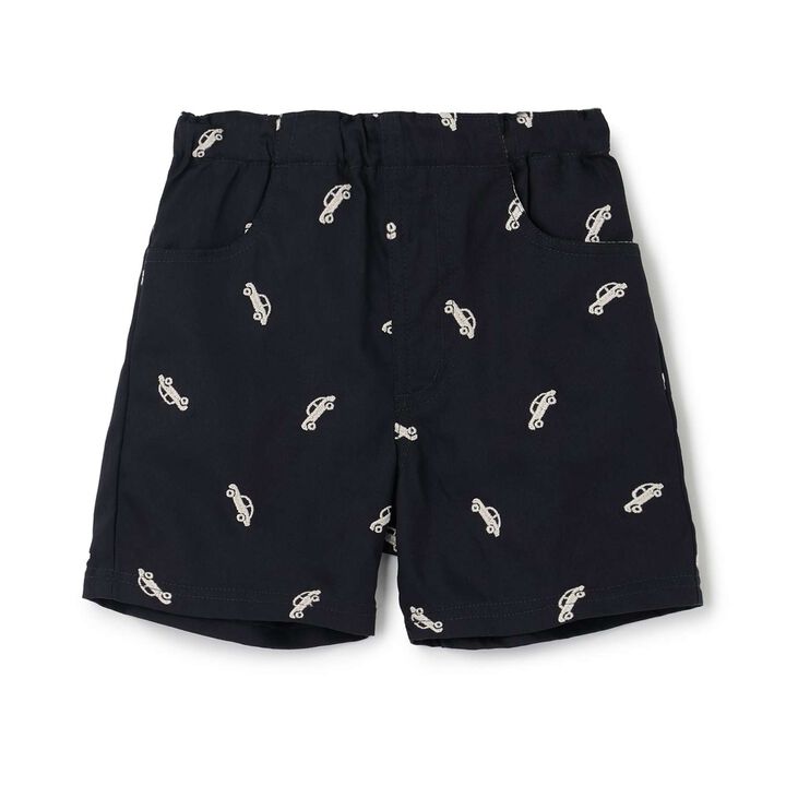 Embroidered Pattern Half Pants,Pearl white, medium image number 2